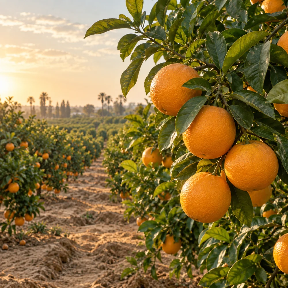 Illustrative citrus orchard